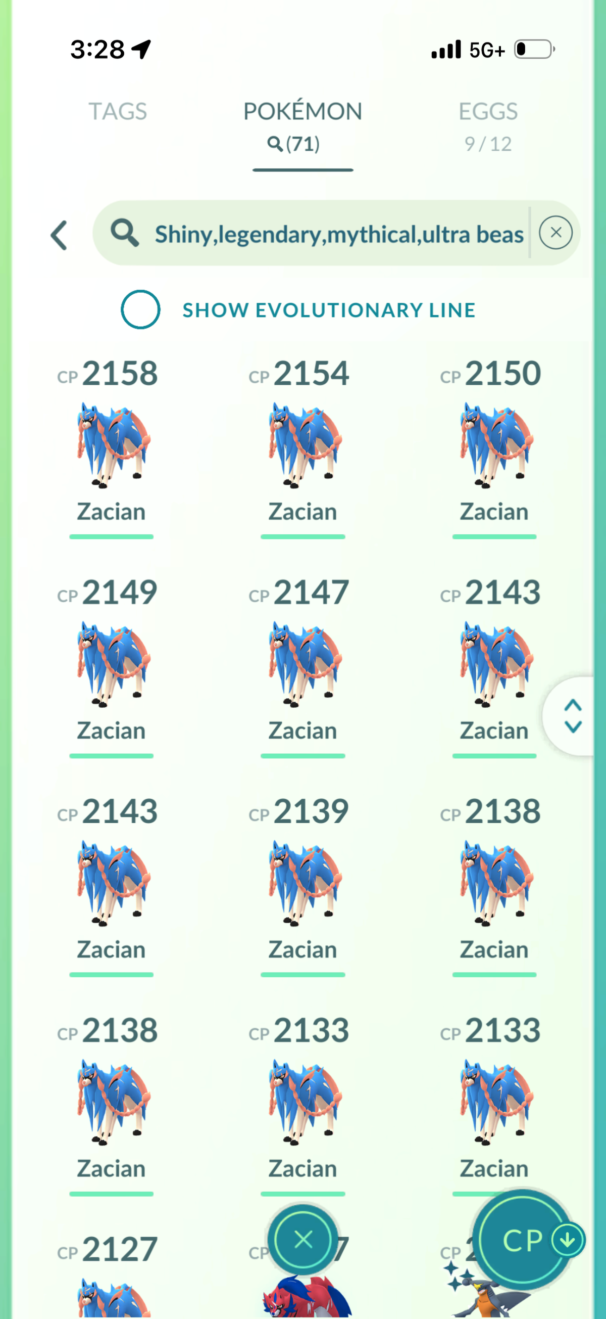 CrownedBy415 account (71 Shiny/Legendary 1.9m Stardust)