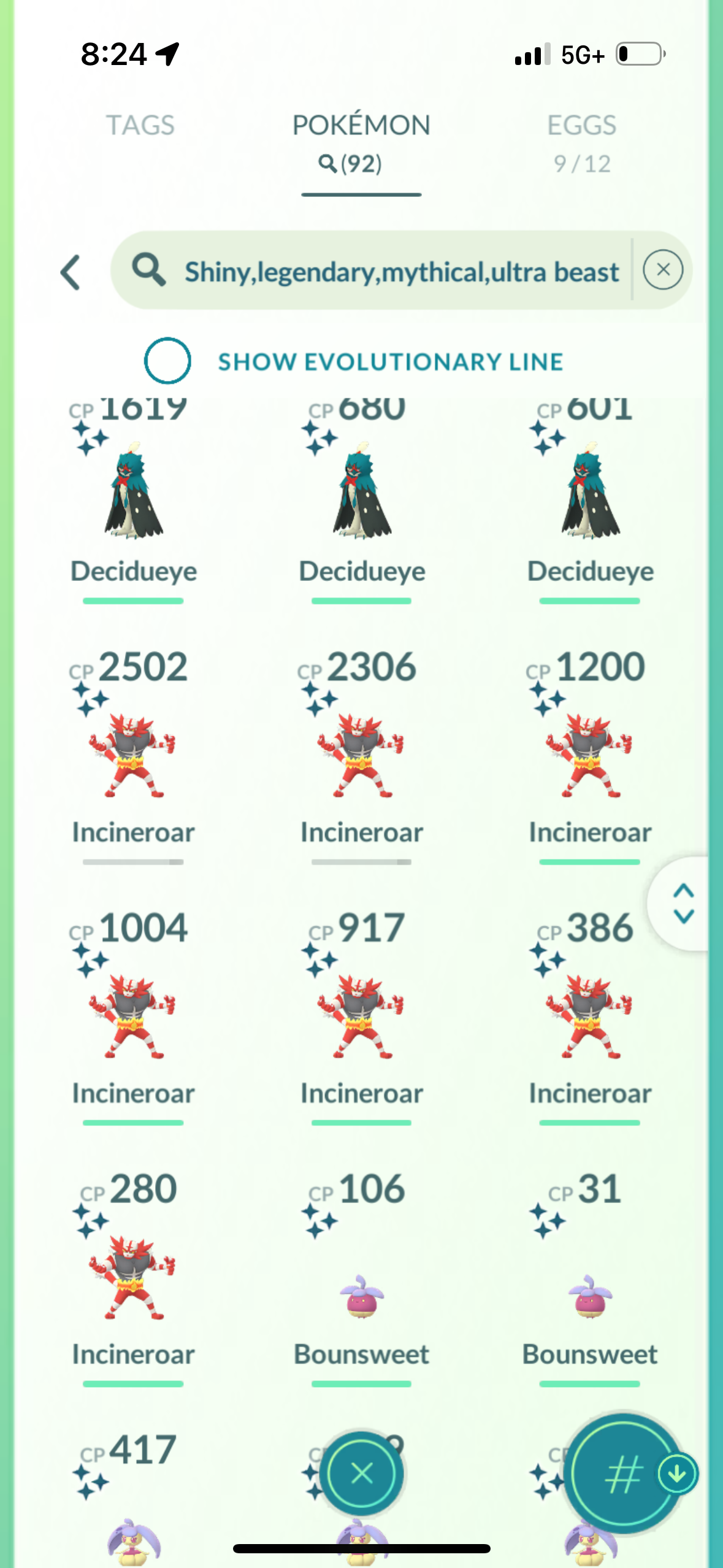 RussiasCollapse account (92 shiny/legendary)