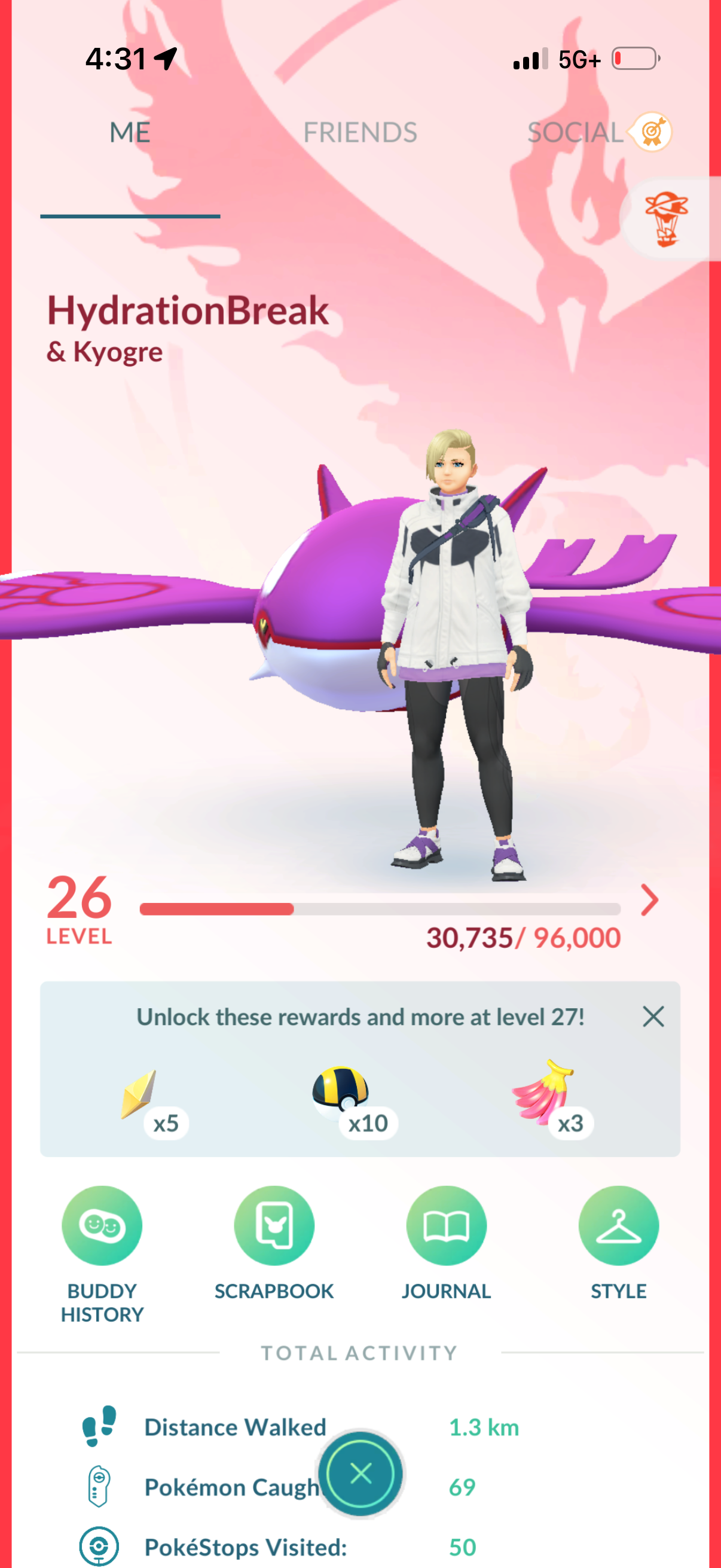 HydrationBreak account (31 Shiny/Legendary)