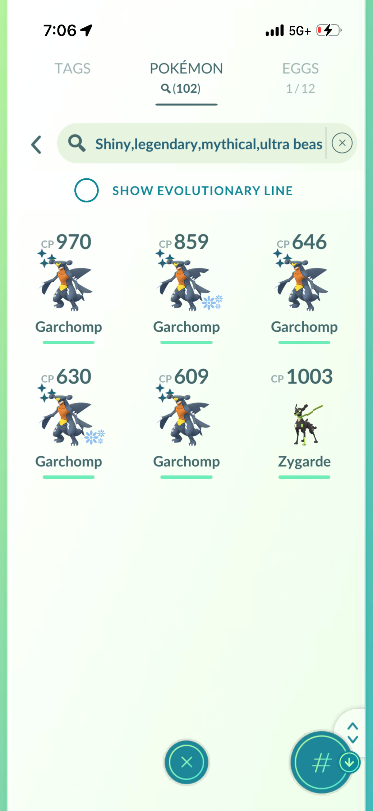 GibleHoarder account 102 Shiny/Legendary & 850k Stardust)