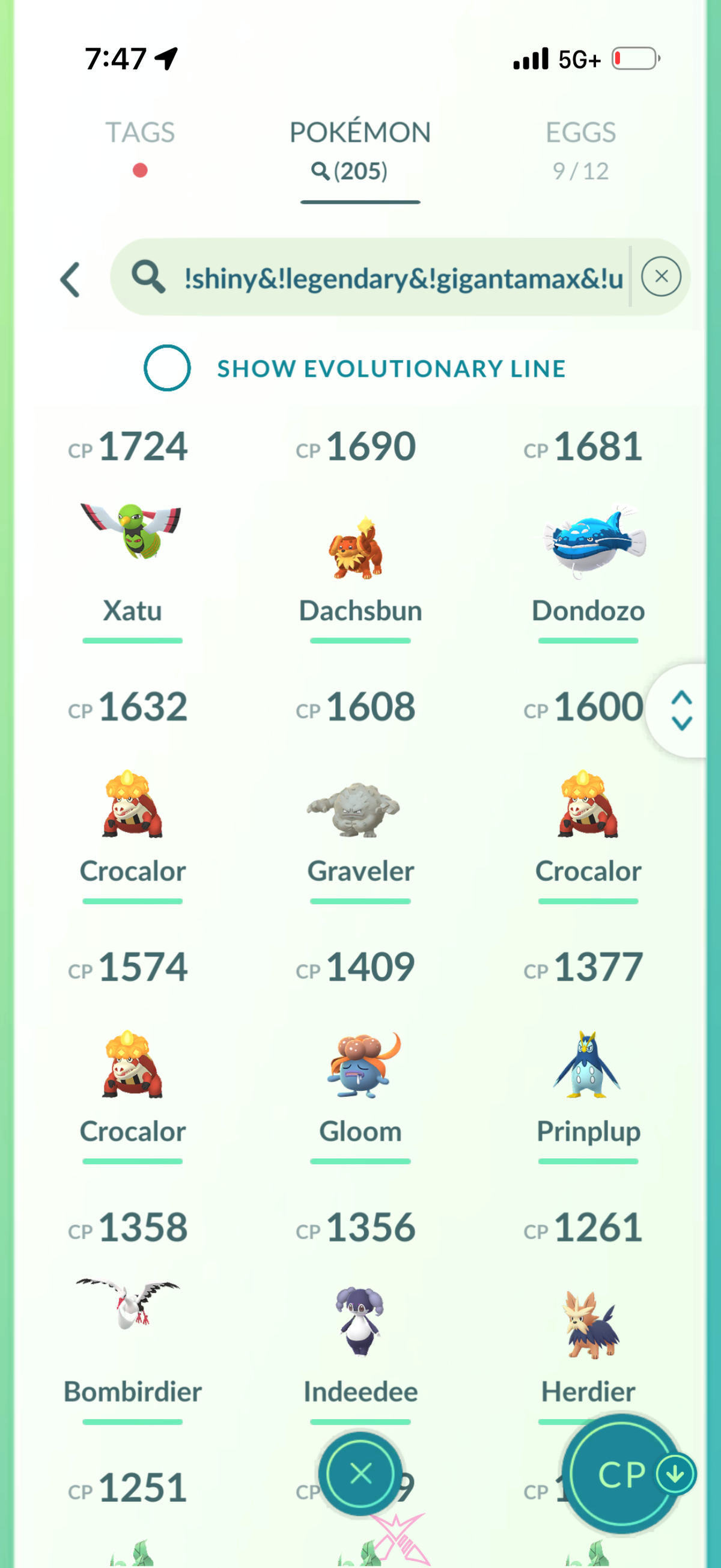 AFewLegendaries account 15 Shiny/Legendary & 454k Stardust