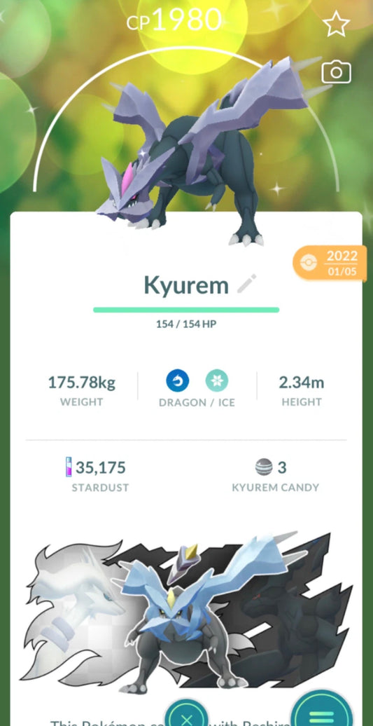 Shiny Kyurem trade or account