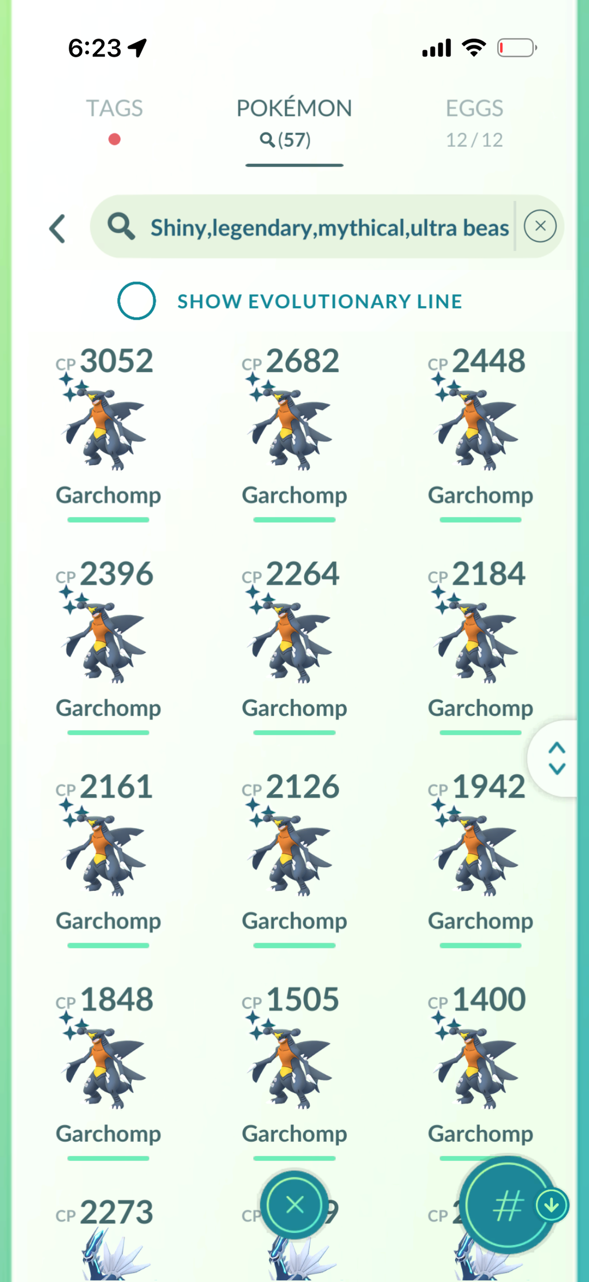 KartanaMini account 57 Shiny/Legendary and 1.2M Stardust