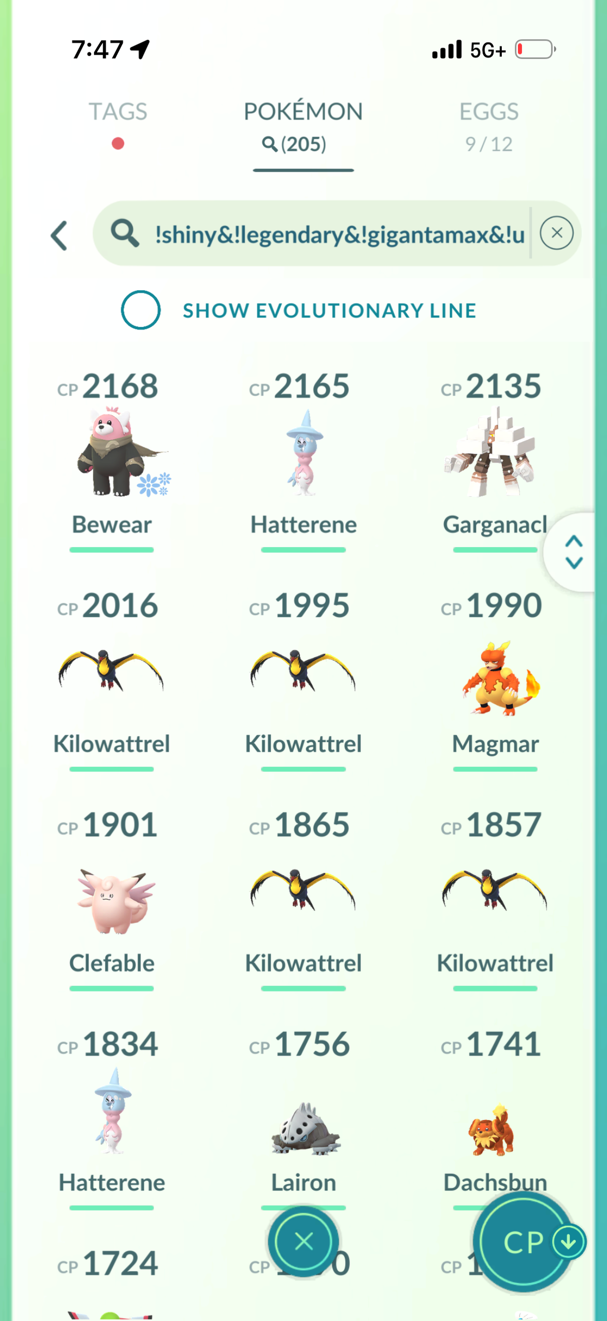 AFewLegendaries account 15 Shiny/Legendary & 454k Stardust