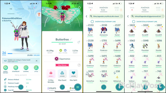 PokemonWindWave account (12 Shiny/Legendary/Gigantamax)