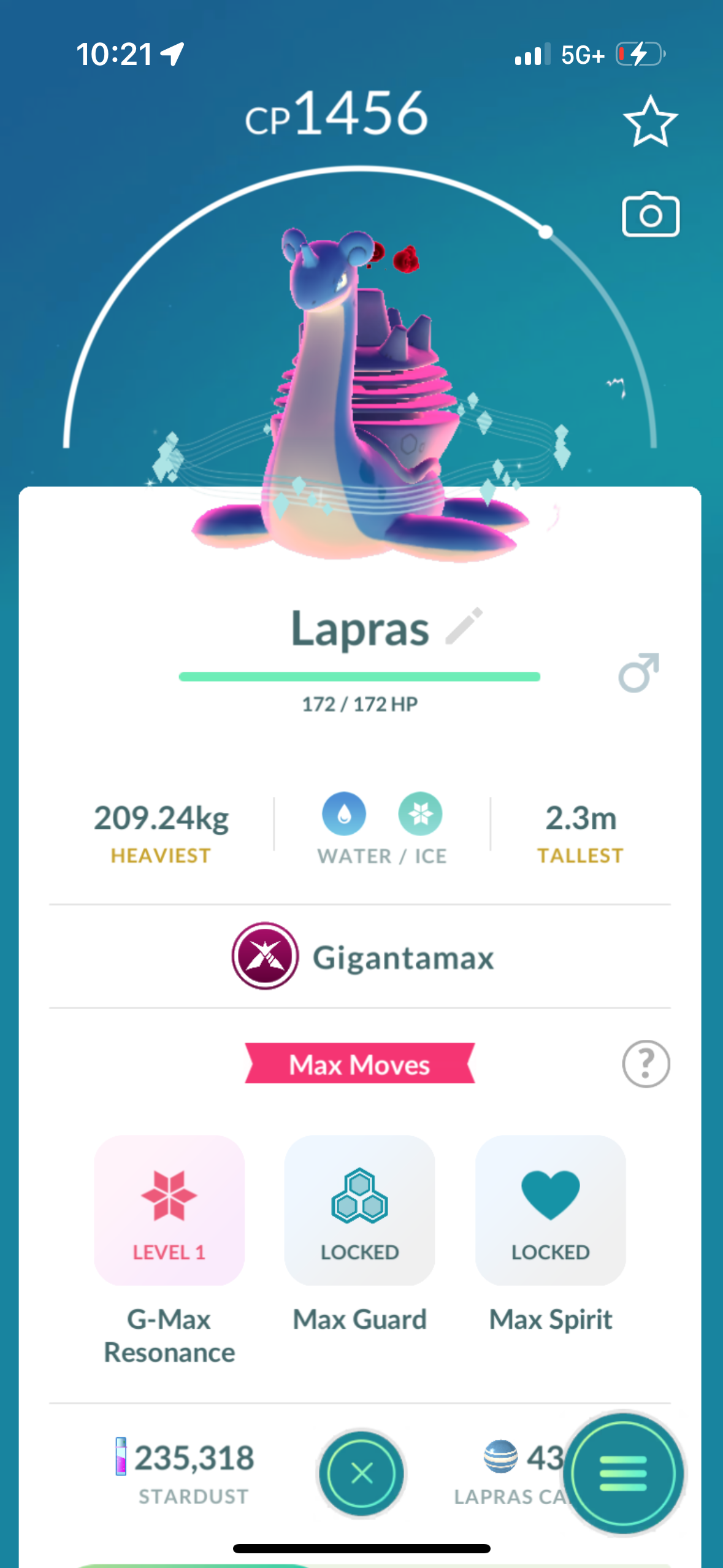 WhiteGmaxGengar account (11 Gigantamax/8 shiny & legendary