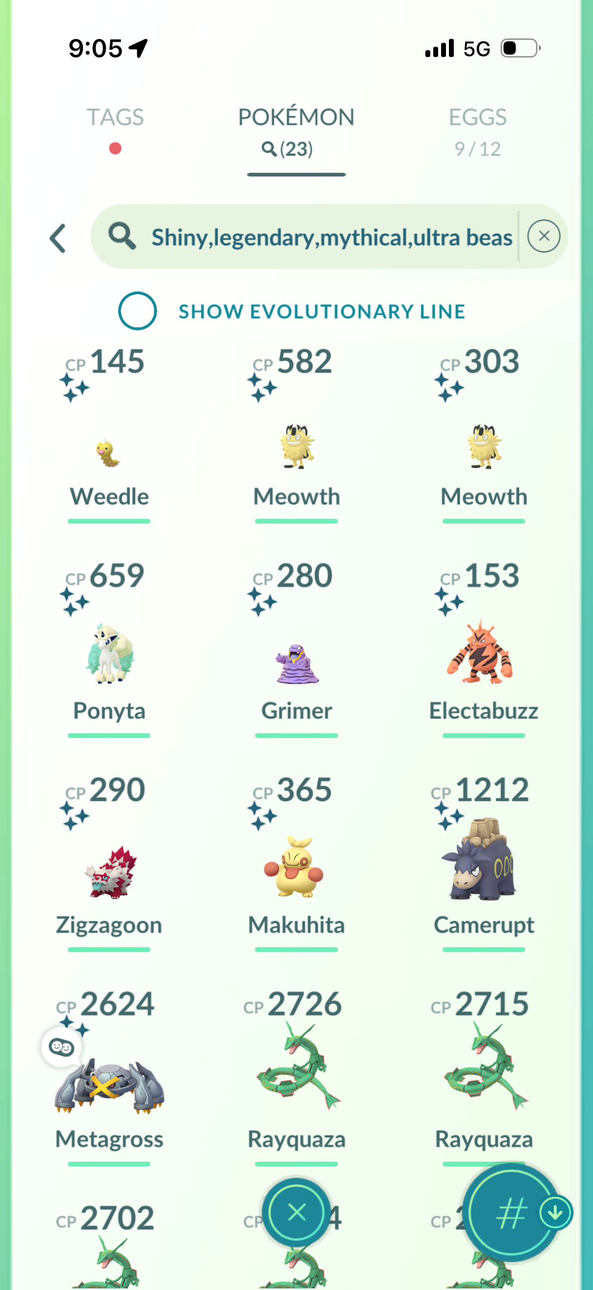 Level50Rayquaza account (23 Shiny/Legendary)