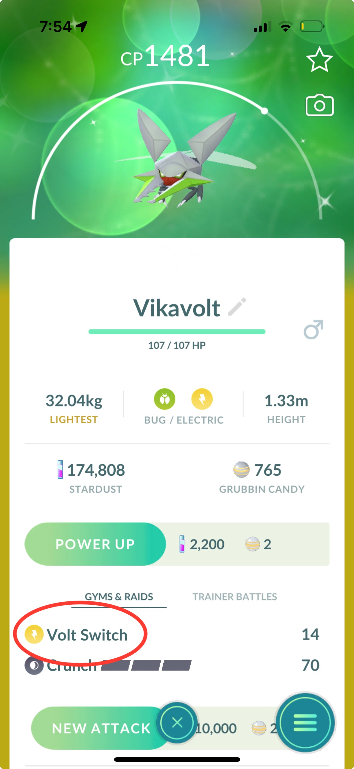 Shiny Vikavolt Volt Switch