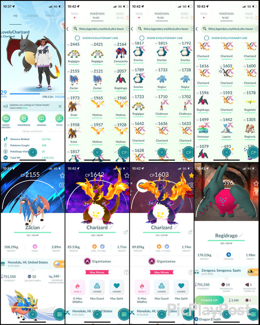 LovelyCharizard account (42 Gigantamax/Legendary/Shiny)