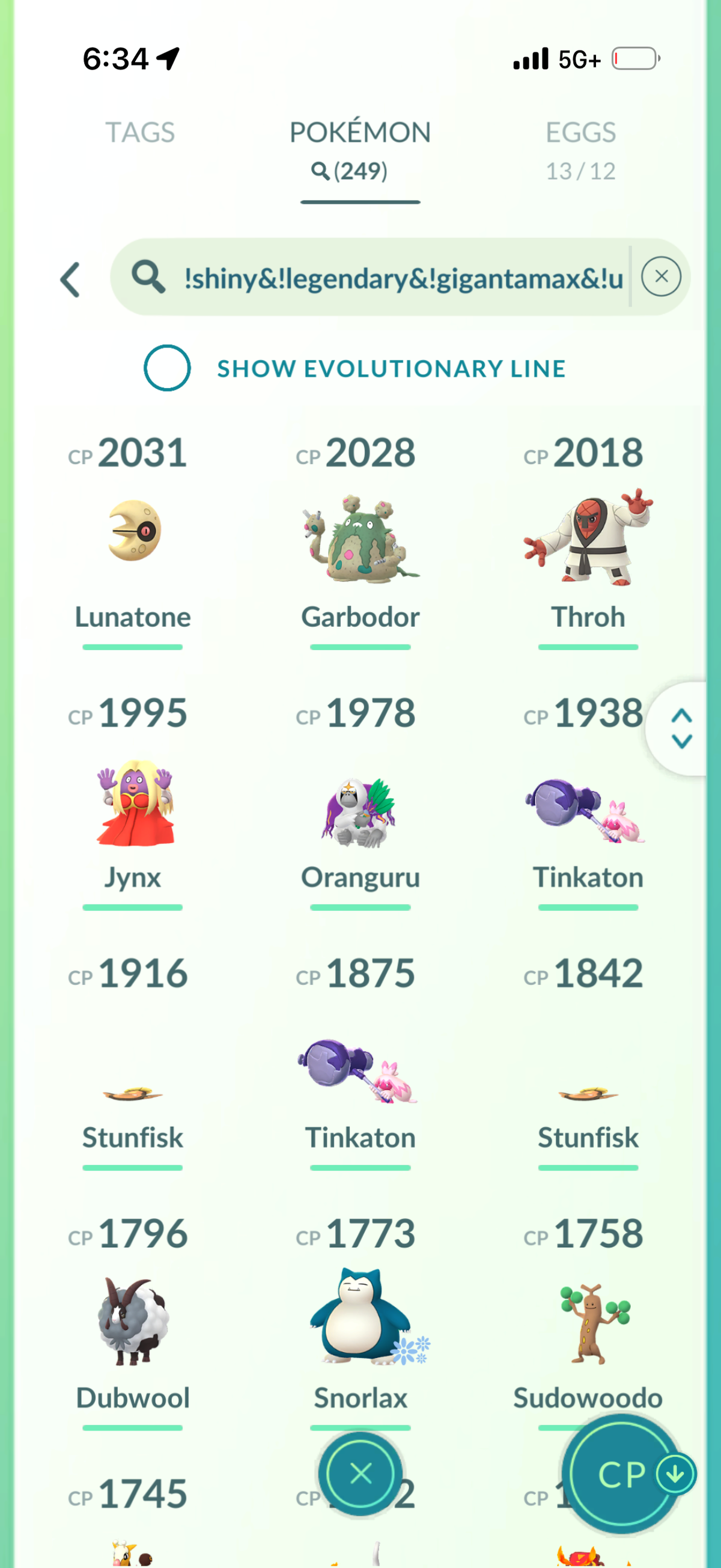 PSGMoneyline account 76 Shiny/Legendary & 1.8M Stardust