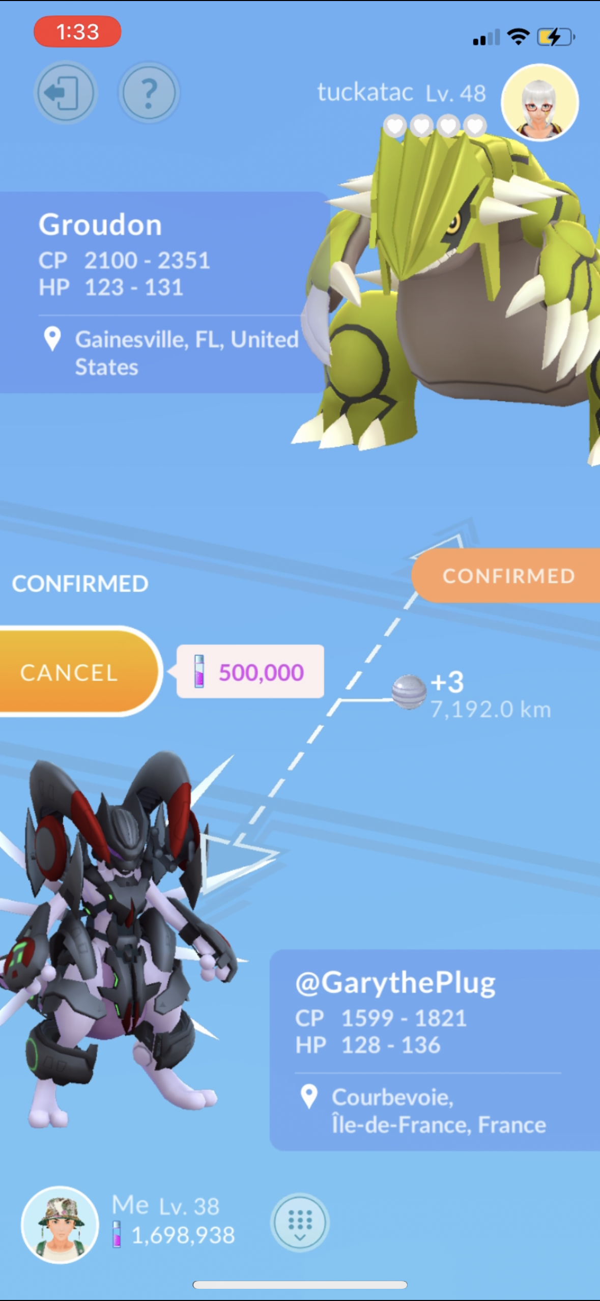 Armored Mewtwo trade