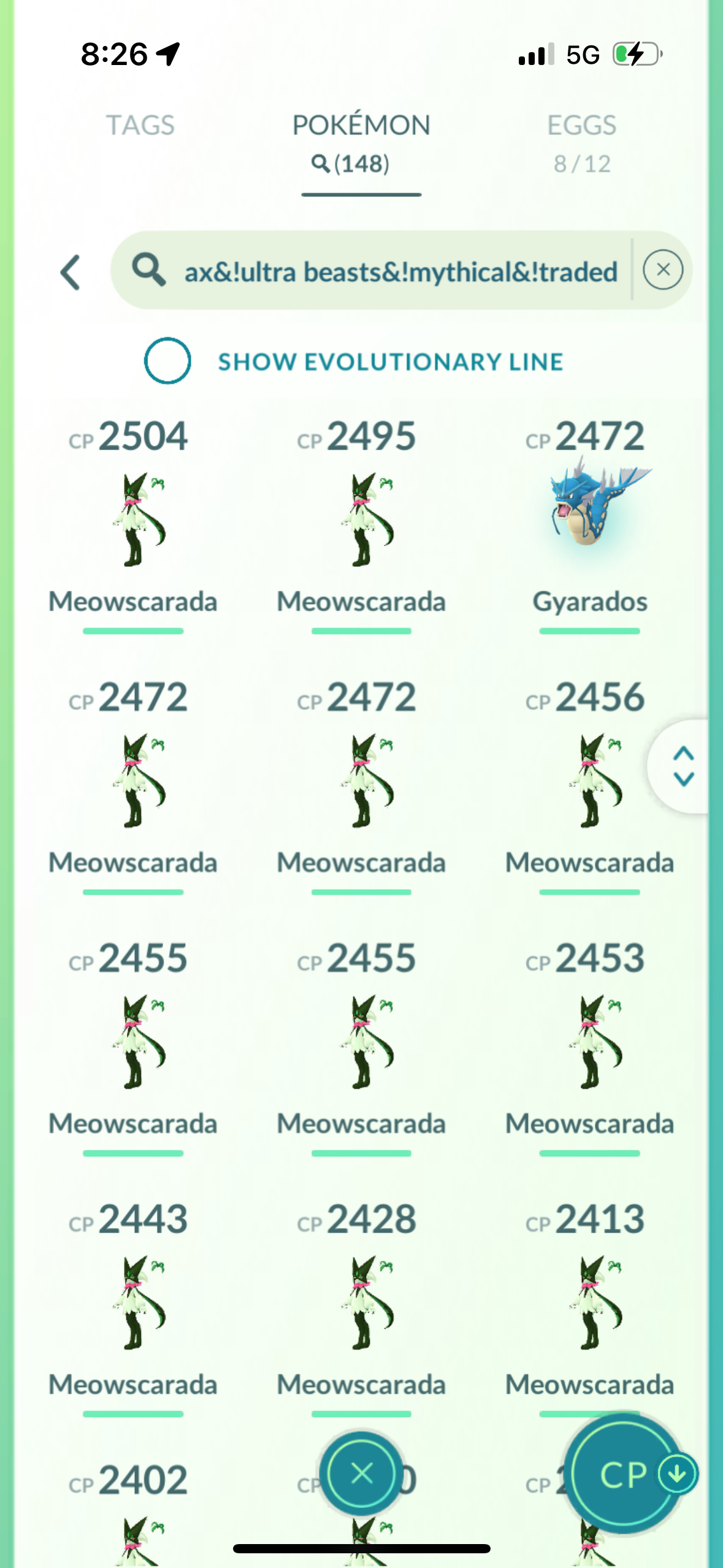 LatiosV1 account (74 shiny/legendary)