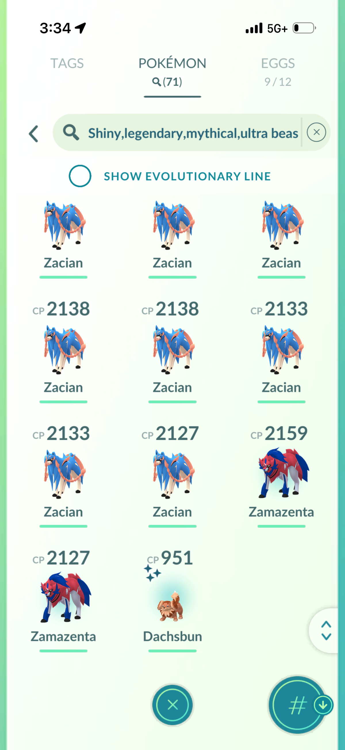 CrownedBy415 account (71 Shiny/Legendary 1.9m Stardust)