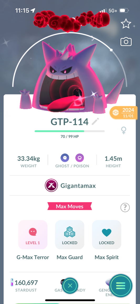 Shiny Gigantamax Gengar trade (registered trade only)