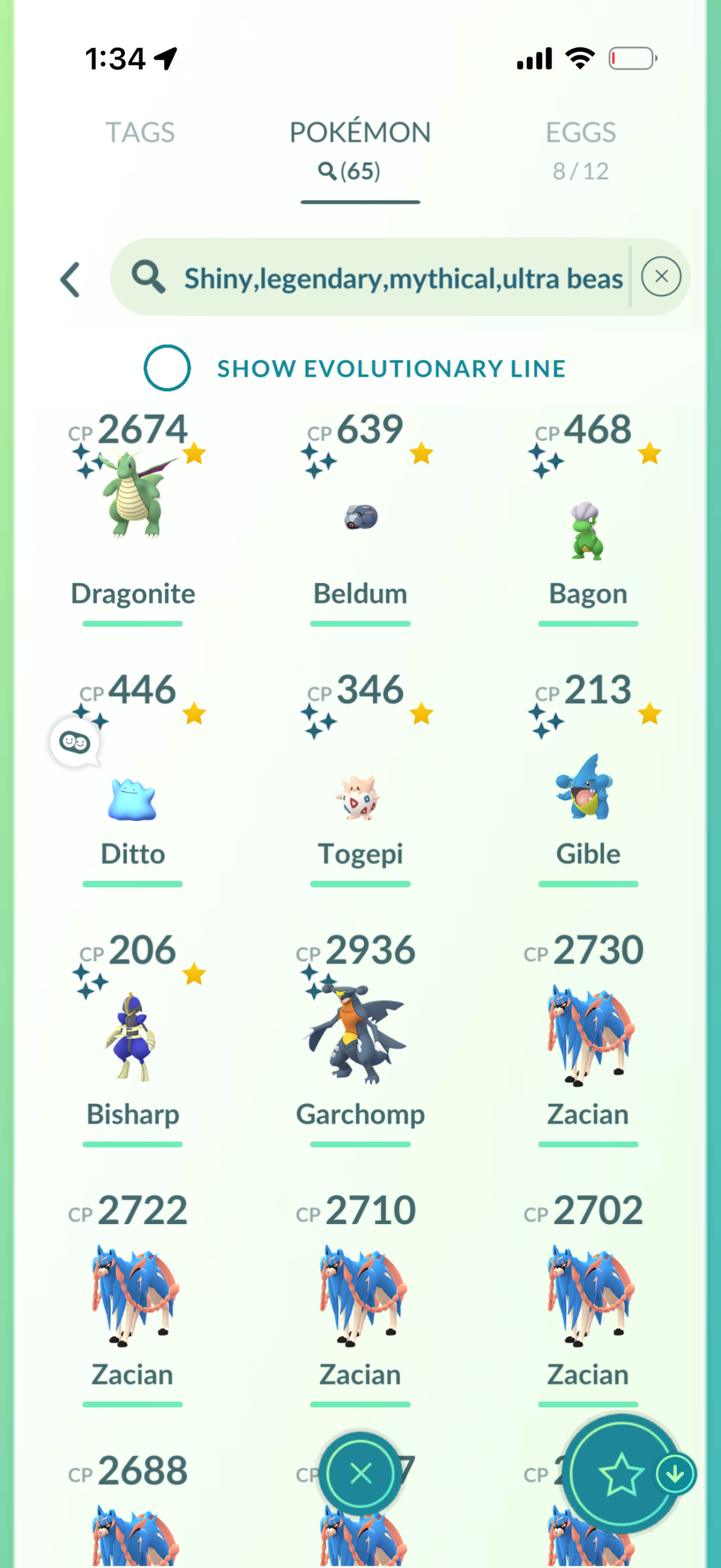 CrownedBy415 account (65 Shiny/Legendary 1.7m Stardust)