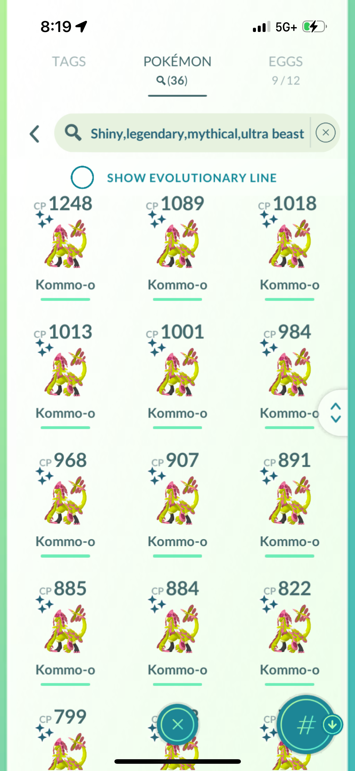 BiblicalTrainer account (36 shiny)