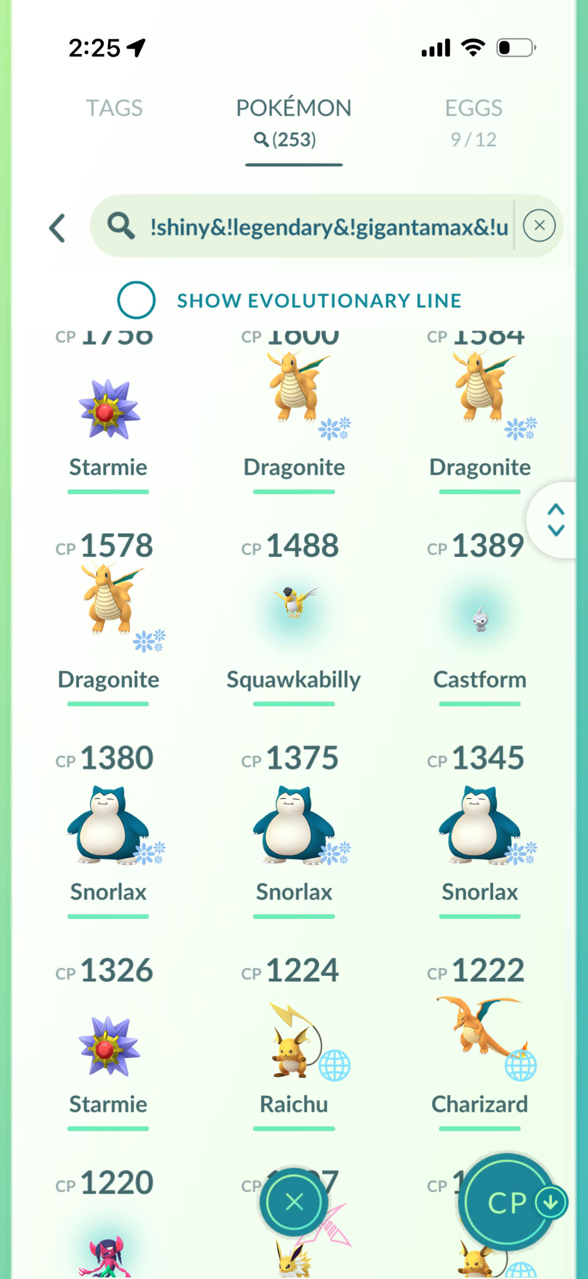 SpecialtyPIZZA account (52 Shiny/Legendary and 544k Stardust)
