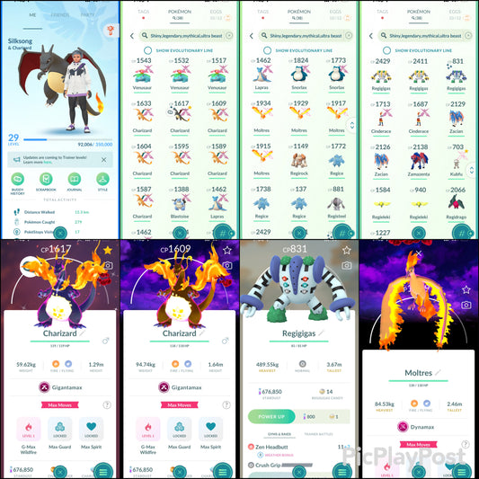 Silksong account (38 Gigantamax/Legendary/Shiny)