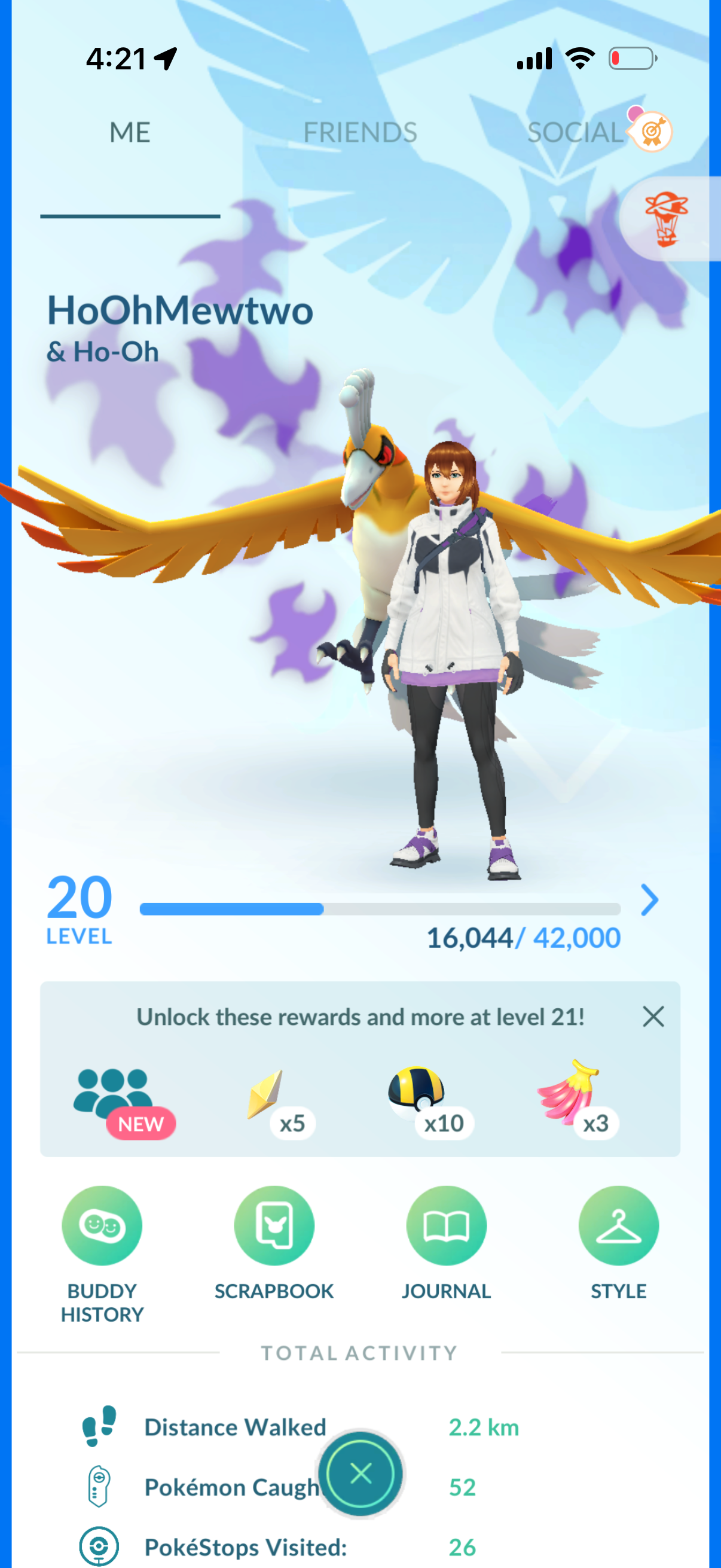 HoOhMewtwo account (8 Shiny/Legendary)