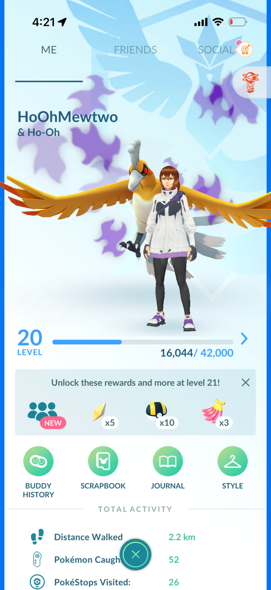 HoOhMewtwo account (8 Shiny/Legendary)