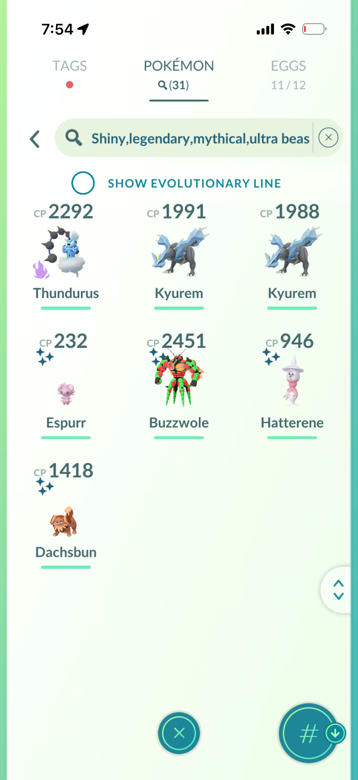KyogrePTC account 31 Shiny/Legendary & 1.1M Stardust