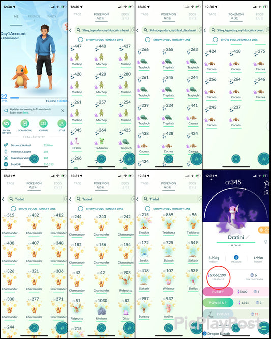 Day1Account account (32 Shiny/9 Million Stardust)