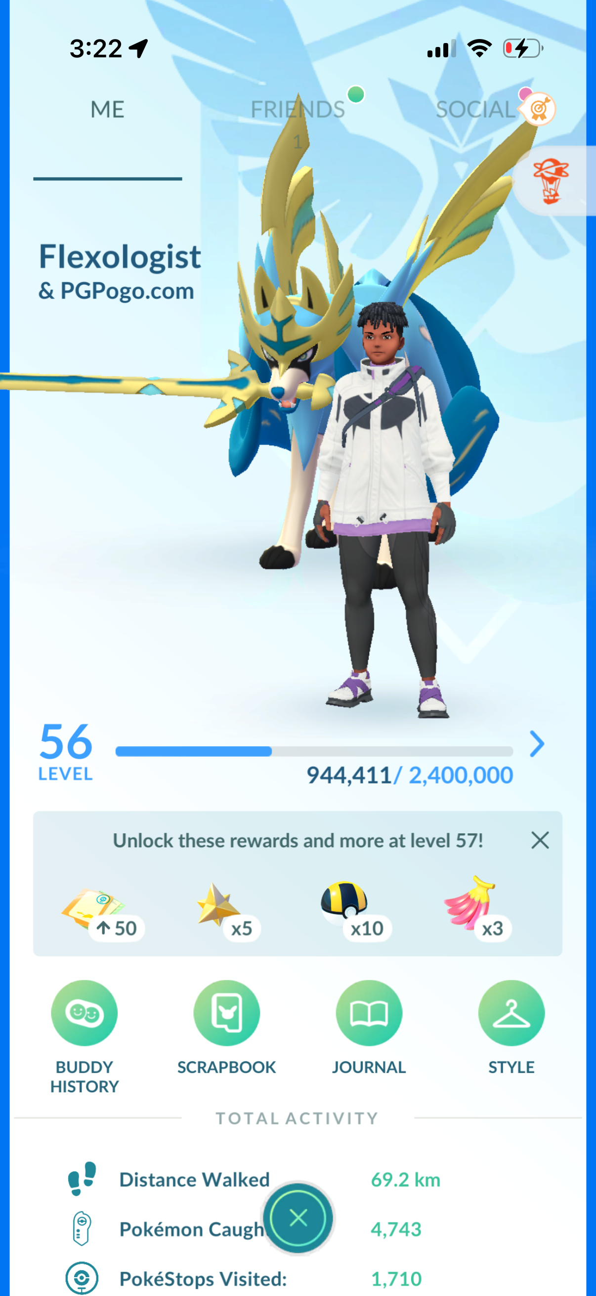 Flexologist account (66 Shiny/Legendary +4 Crown Zacian)