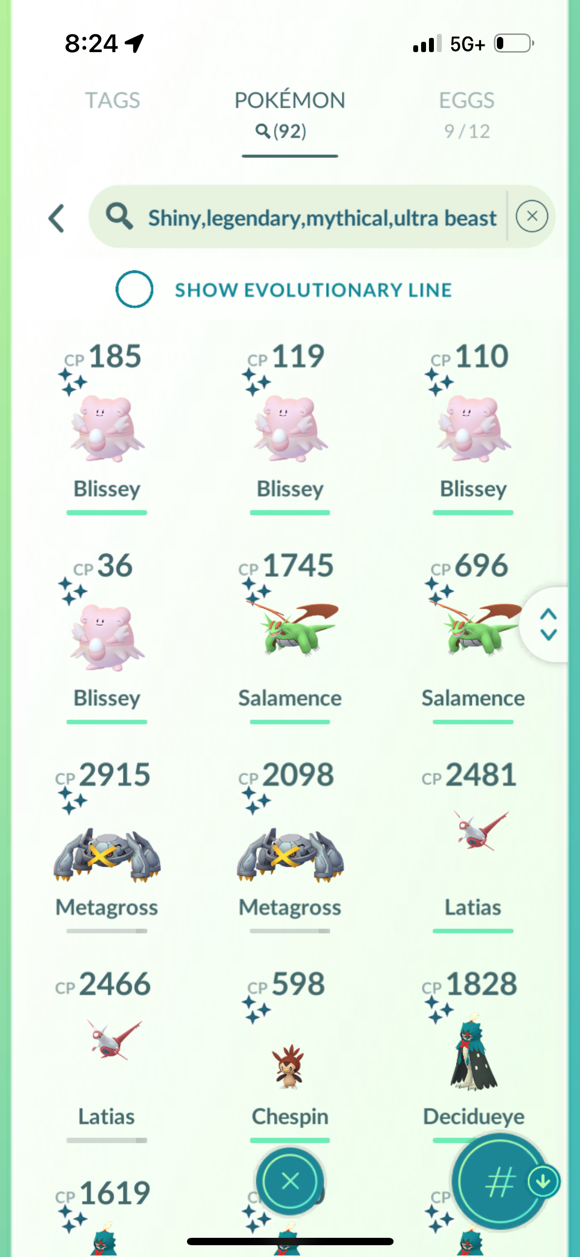 RussiasCollapse account (92 shiny/legendary)