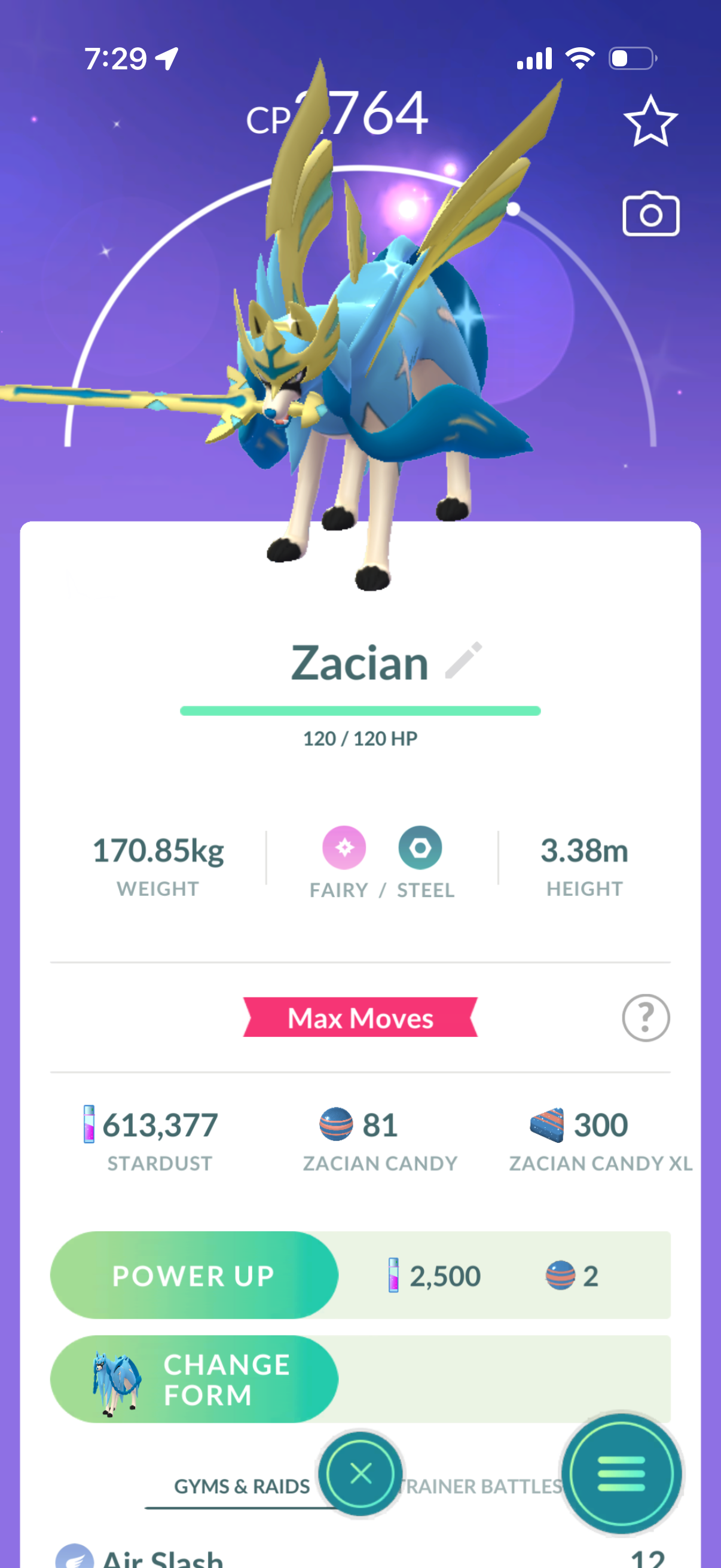 10YearsOfPoGO account (56 Shiny/Legendary + 2 Shiny Crown Zacian +2900 Crown Energy)