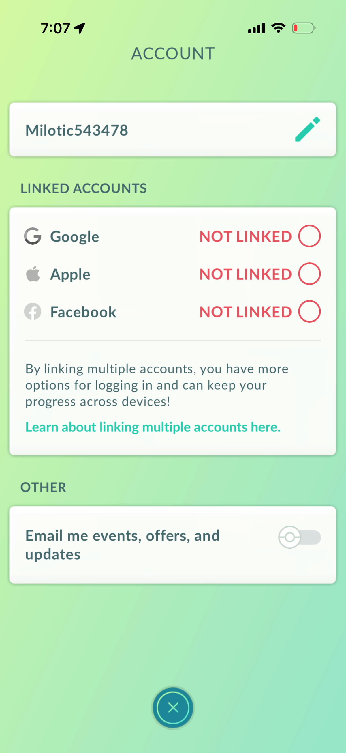 Milotic54 Level 47 account 29 Shiny/Legendary and 816k Stardust