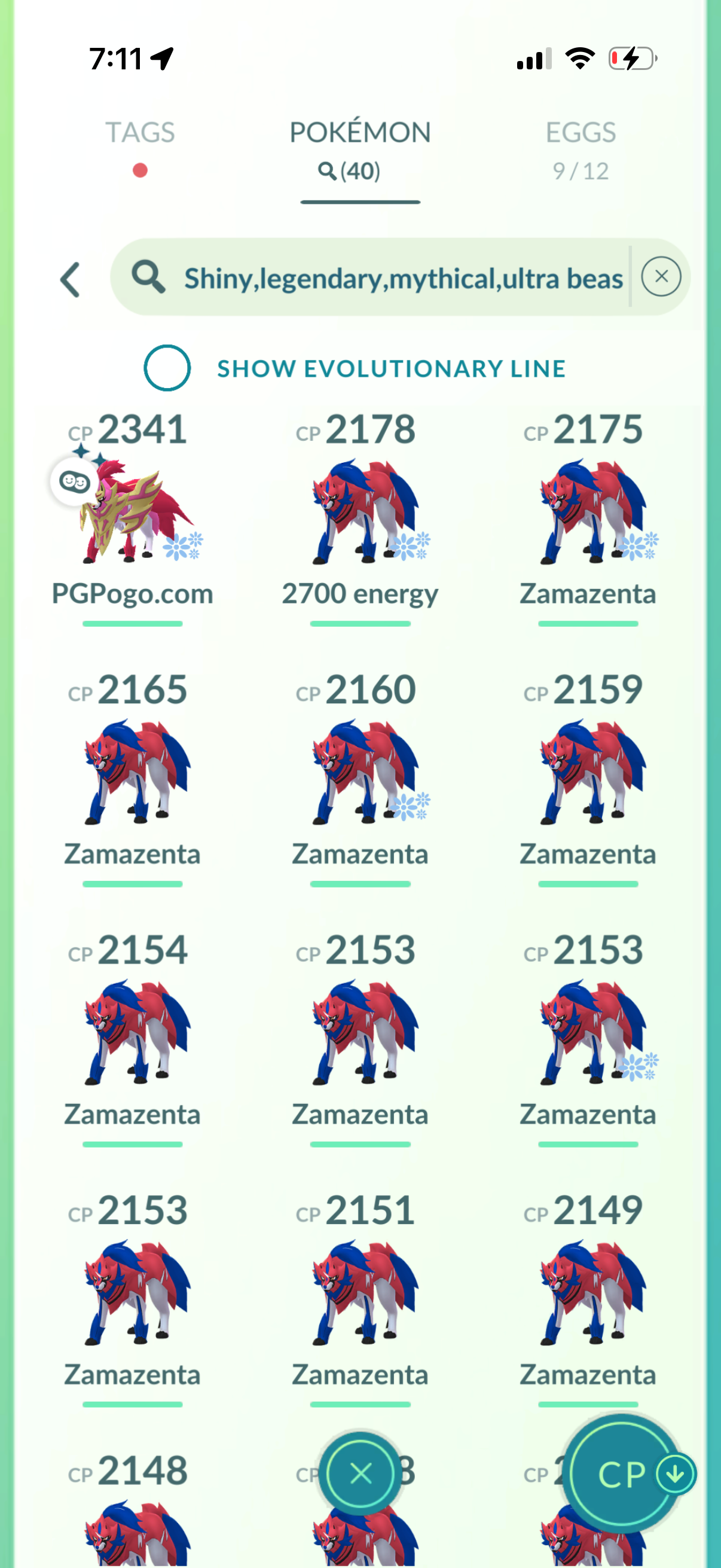 TrillOgBunB account (40 Shiny/Legendary)