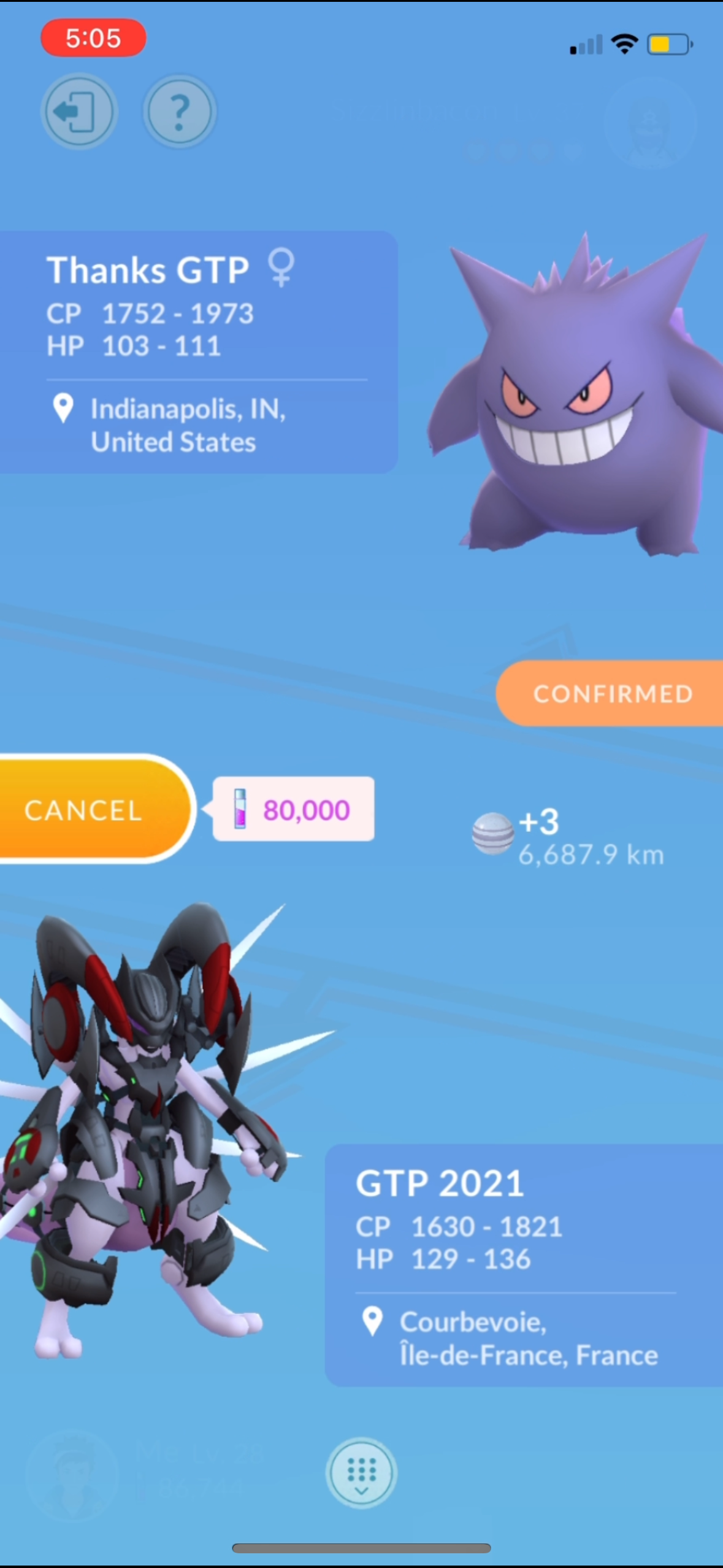 Armored Mewtwo trade