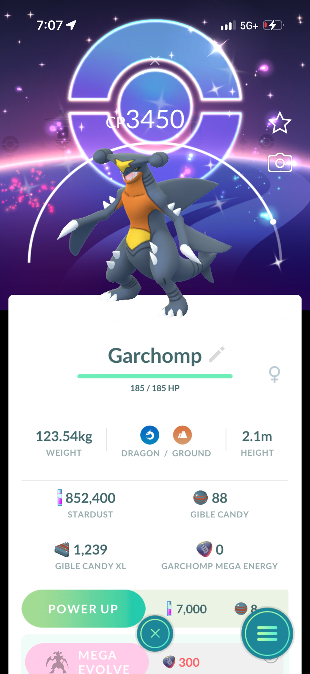 GibleHoarder account 102 Shiny/Legendary & 850k Stardust)