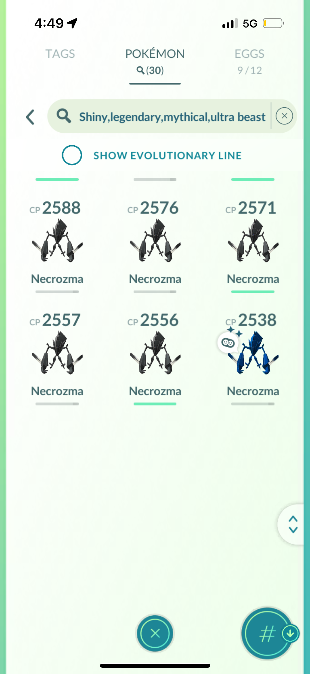 BoostedNecrozma account (30 shiny/legendary)