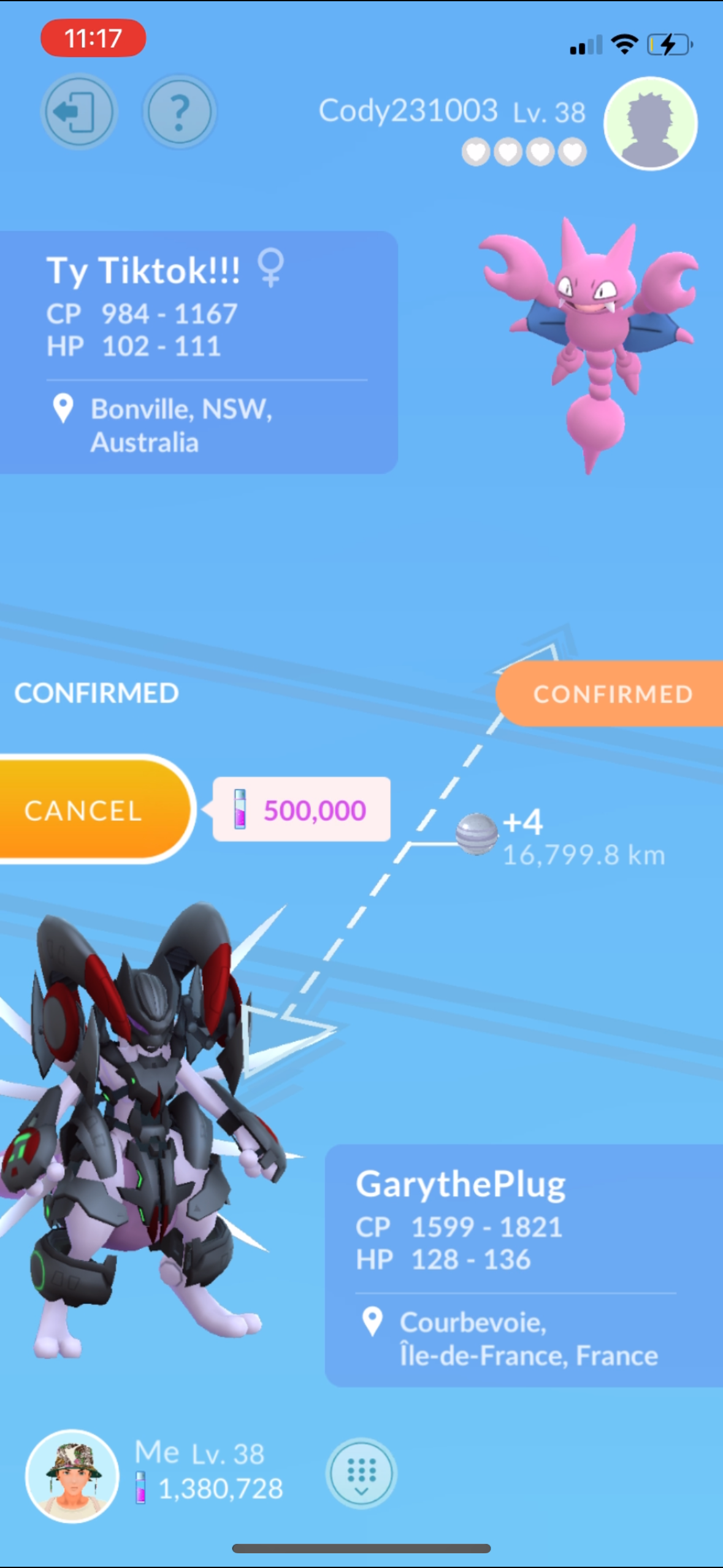 Armored Mewtwo trade