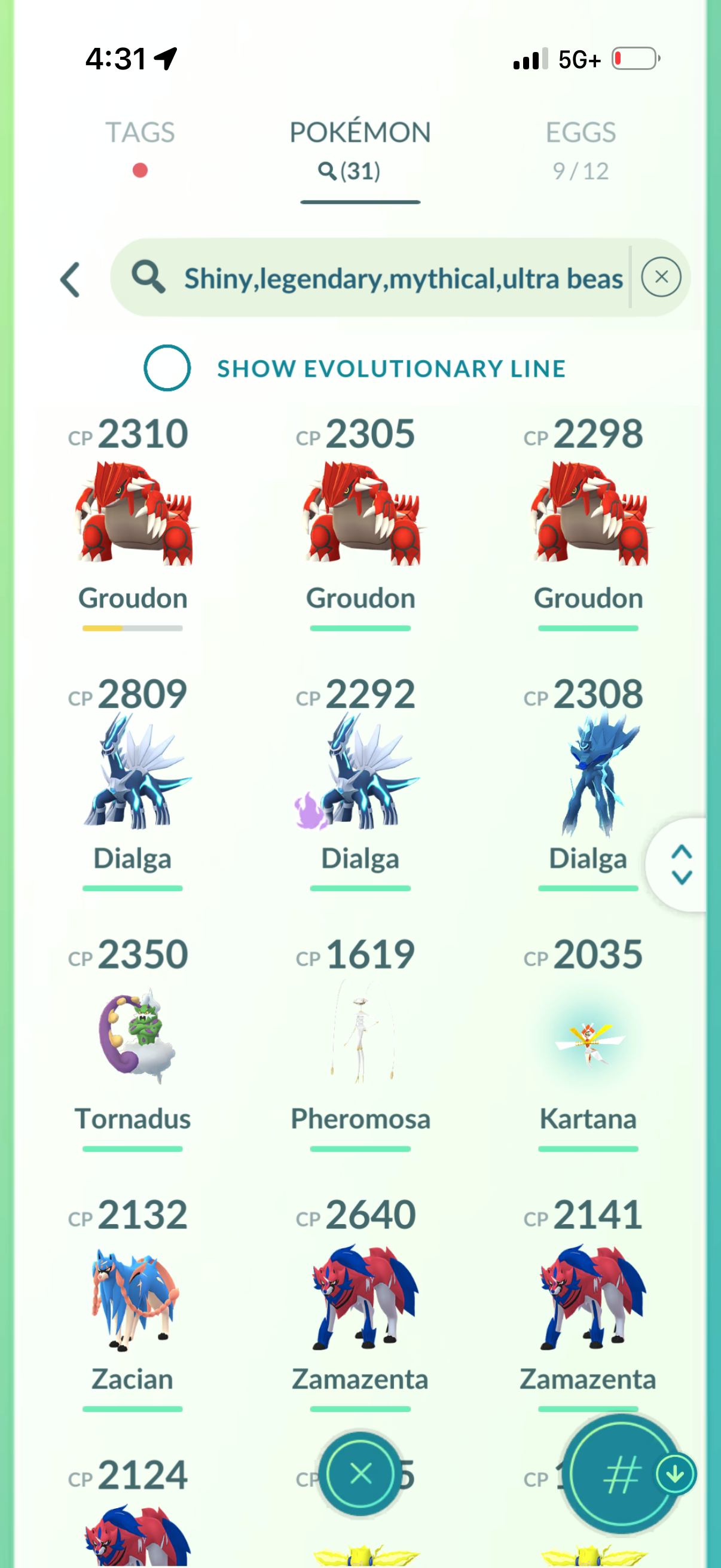 HydrationBreak account (31 Shiny/Legendary)
