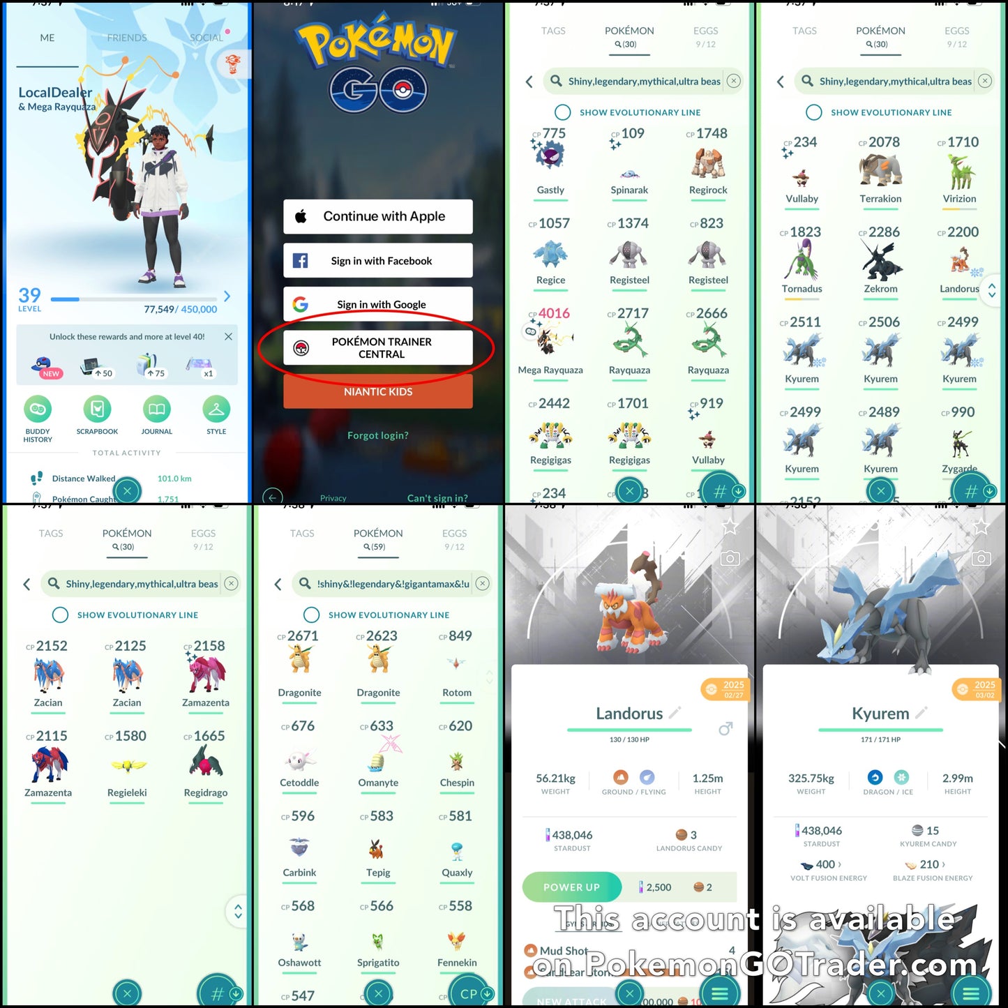 LocalDealer account (30 Shiny/Legendary/Mythical)