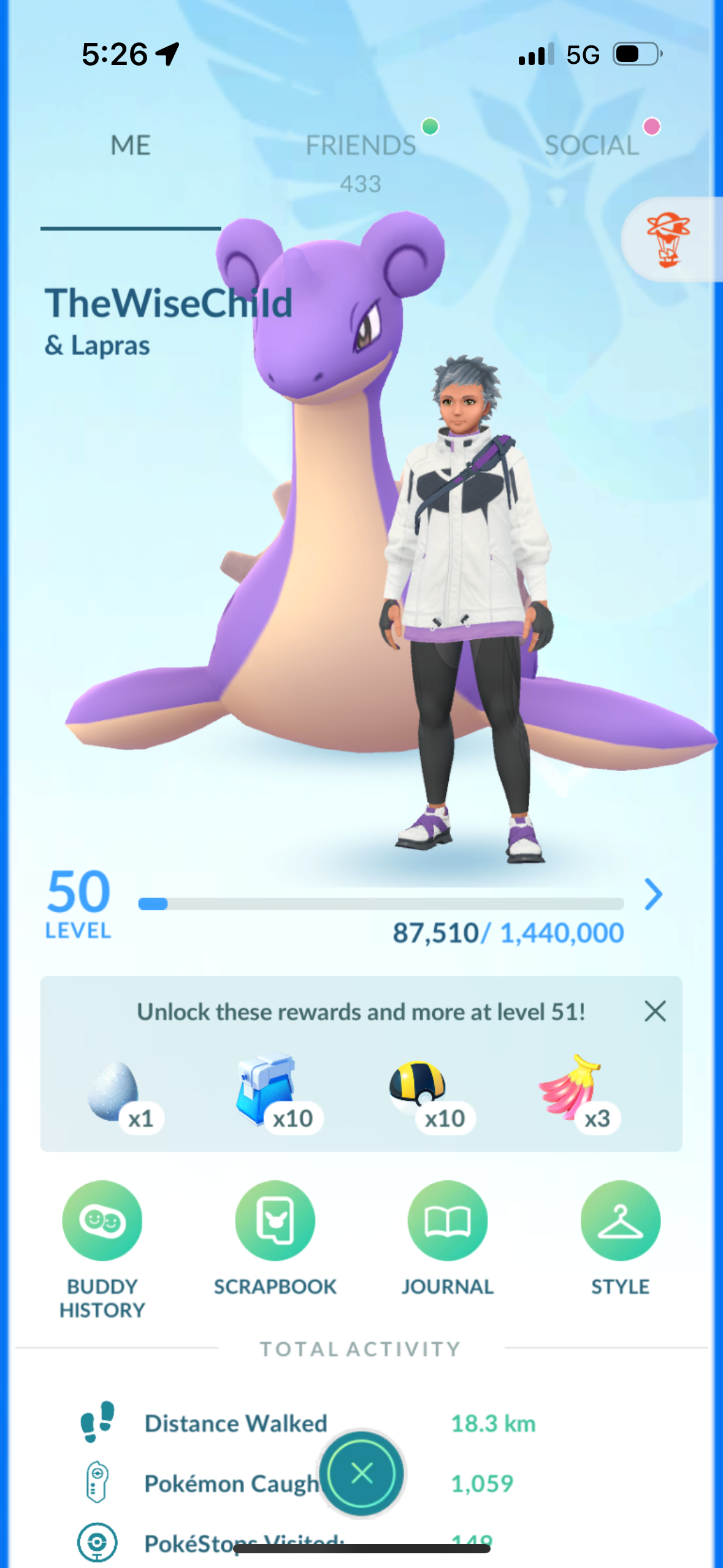 TheWiseChild account (Shiny Gigantamax Lapras)