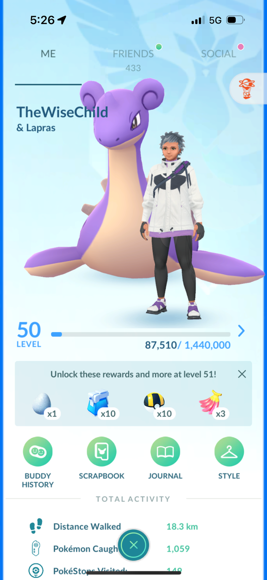 TheWiseChild account (Shiny Gigantamax Lapras)
