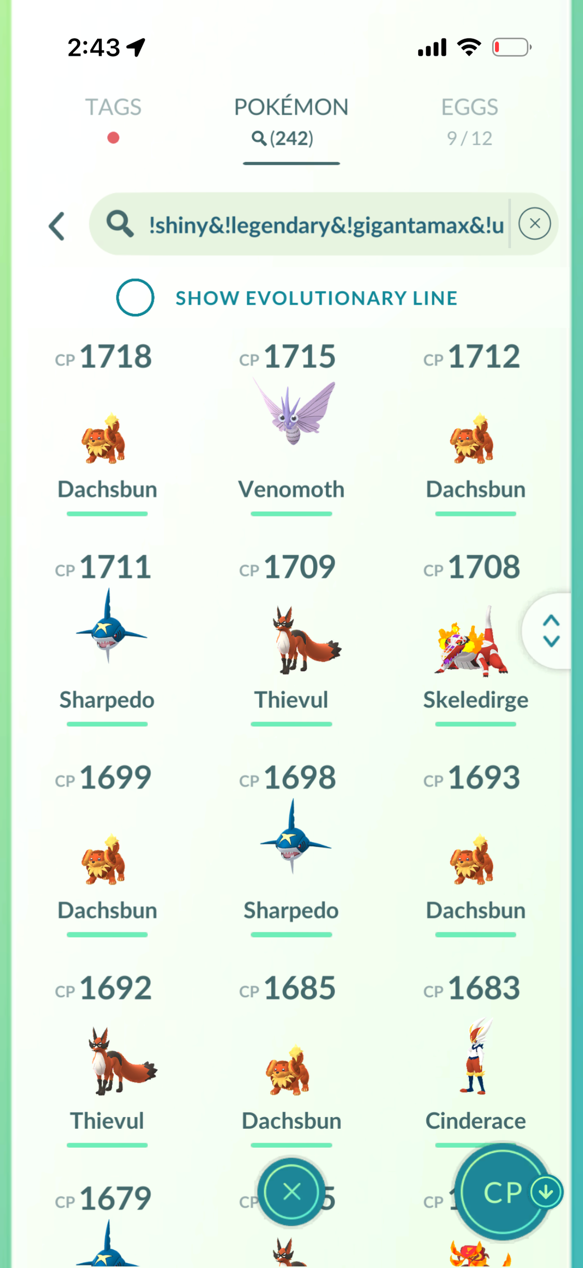 GarchompStack 135 Shiny/Legendary & 2.2M Stardust