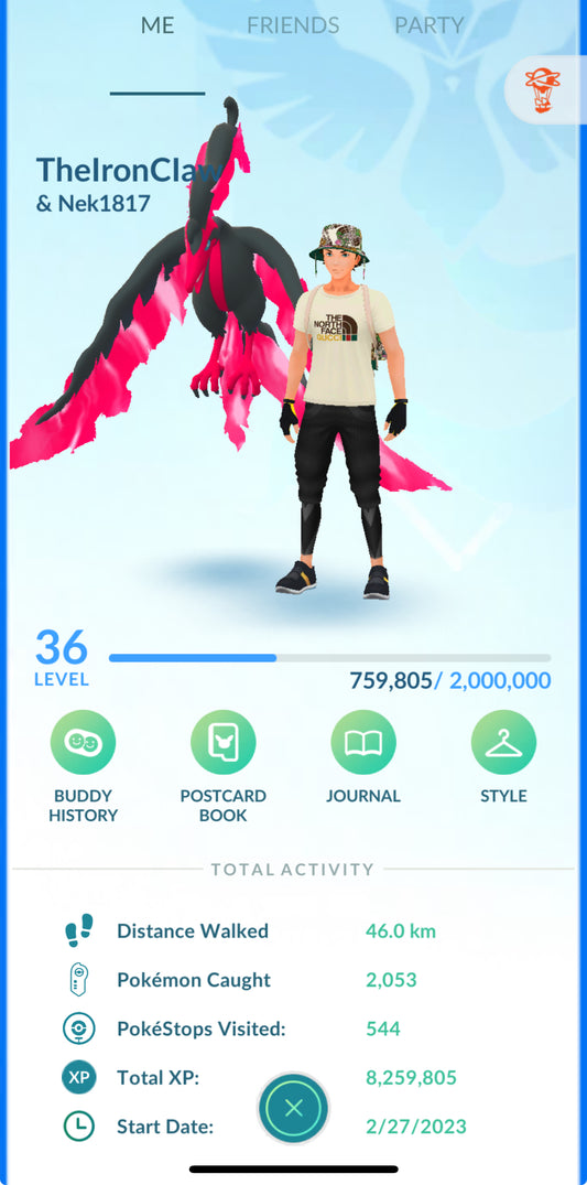 TheIronClaw account (49 shiny/legendary)