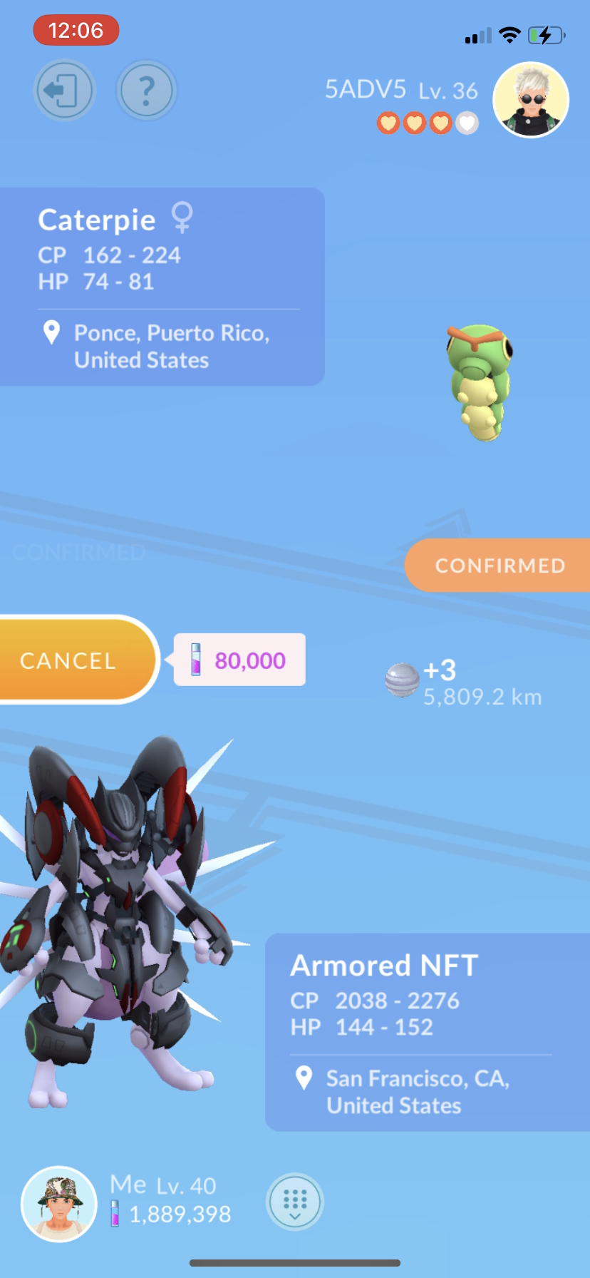Armored Mewtwo trade