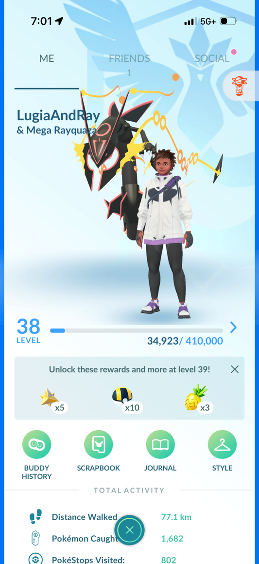 LugiaAndRay account (18 Shiny/Legendary)
