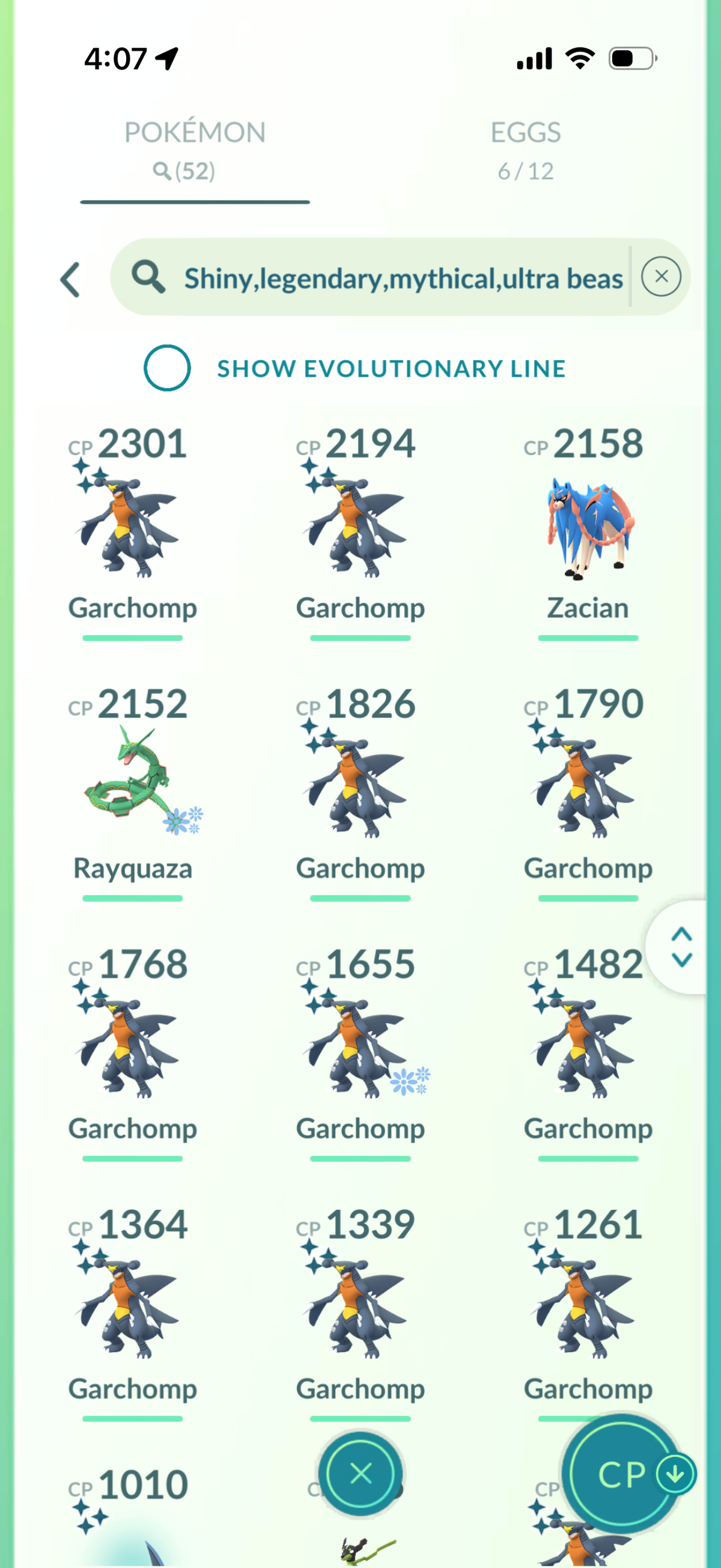 OneLastCod account (52 Shiny/Legendary & 700k Stardust)