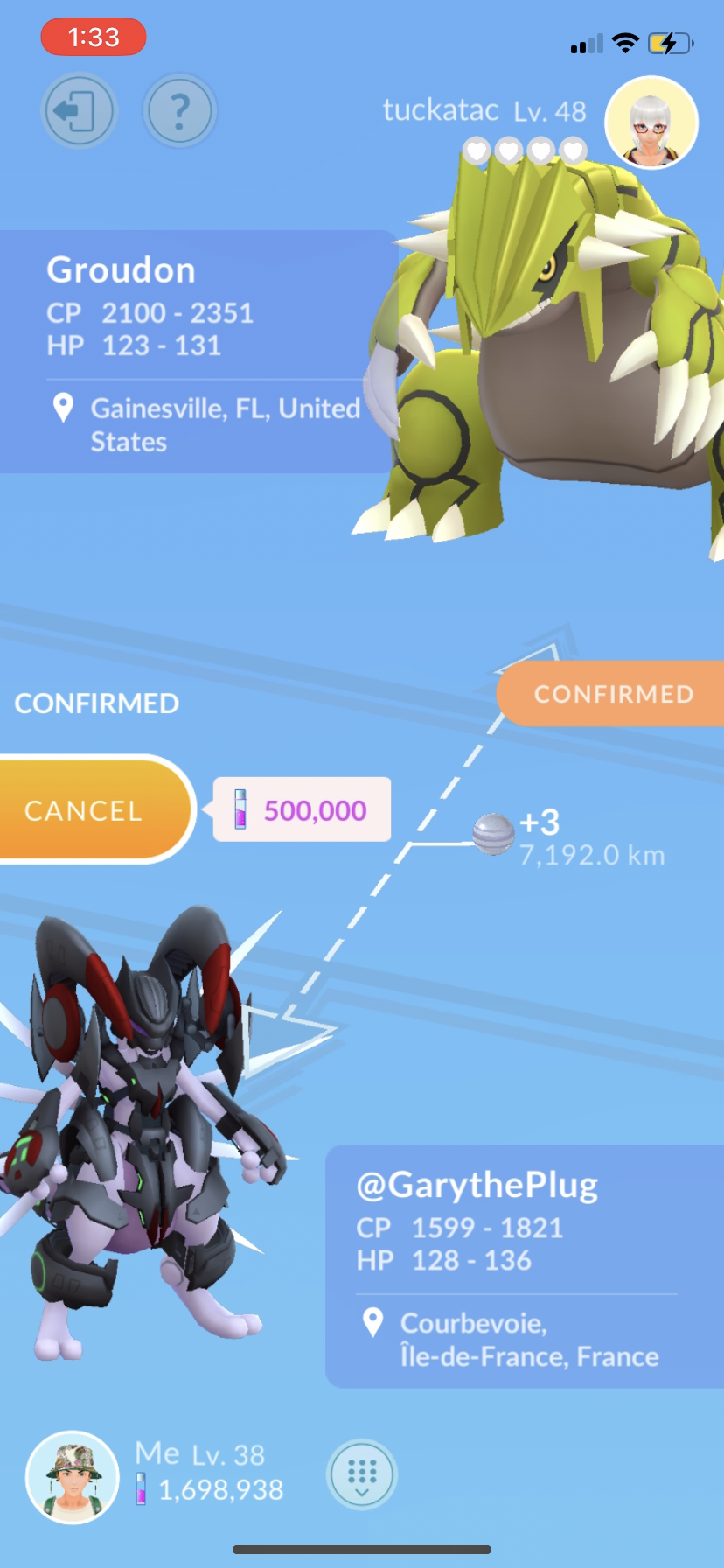 Armored Mewtwo trade