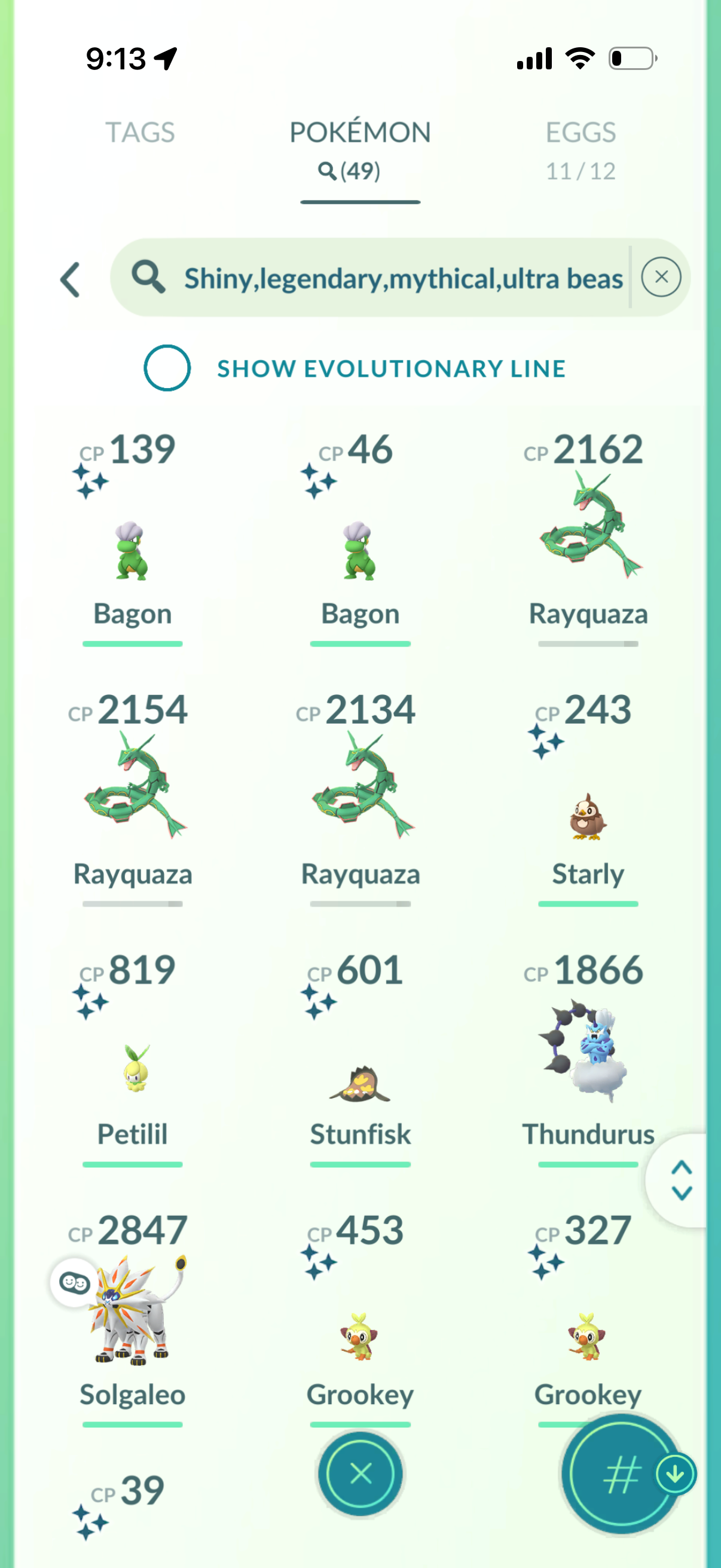 iTradeRayquaza account (49 Shiny/Legendary)