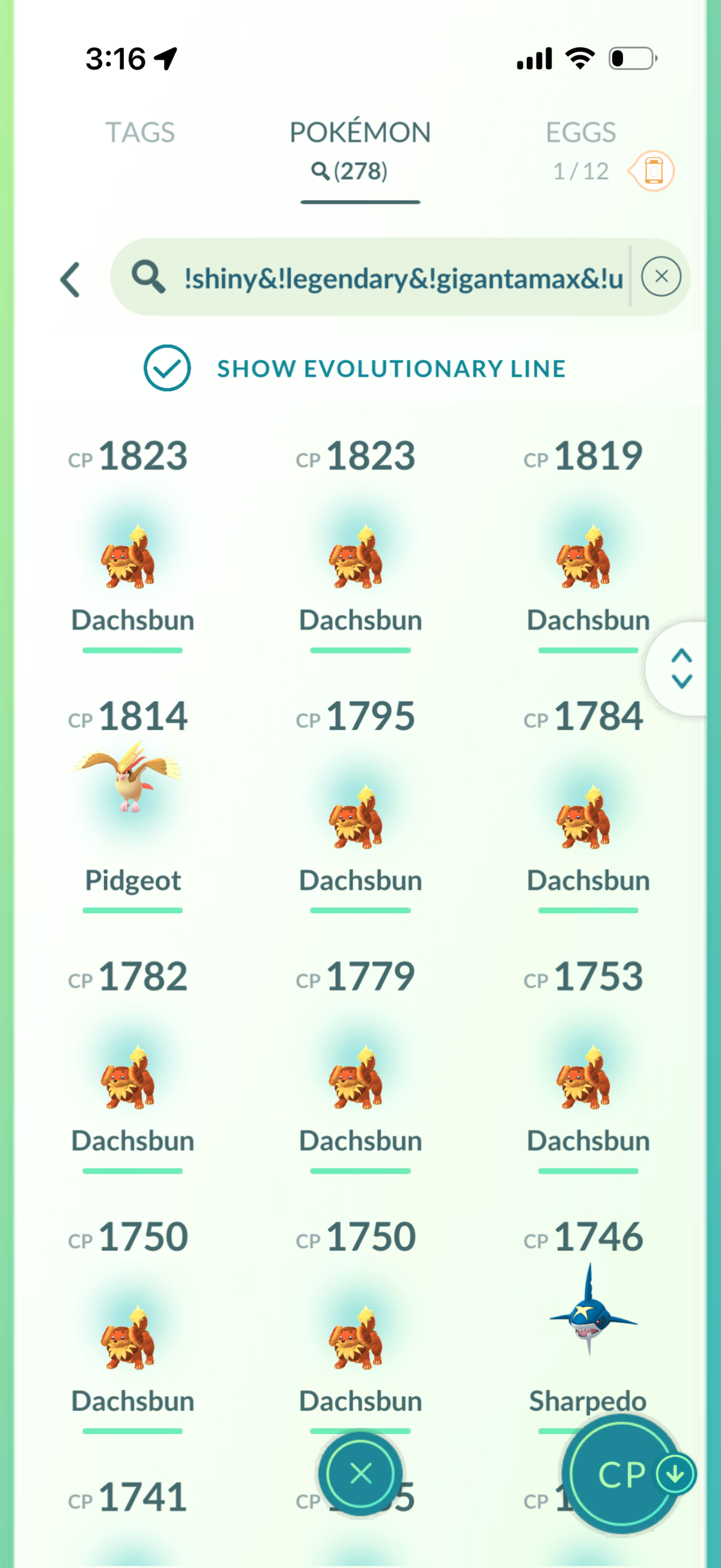 PalkiaSpacial account 73 Shiny/Legendary & 660k Stardust