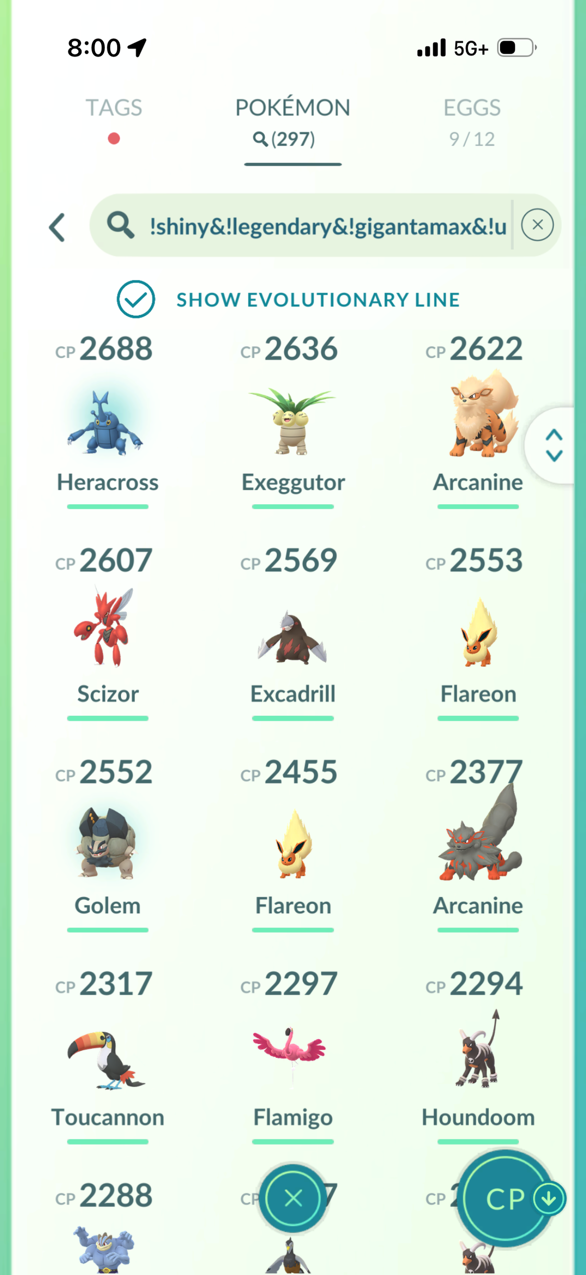 KartanaMini account 46 Shiny/Legendary and 704k Stardust