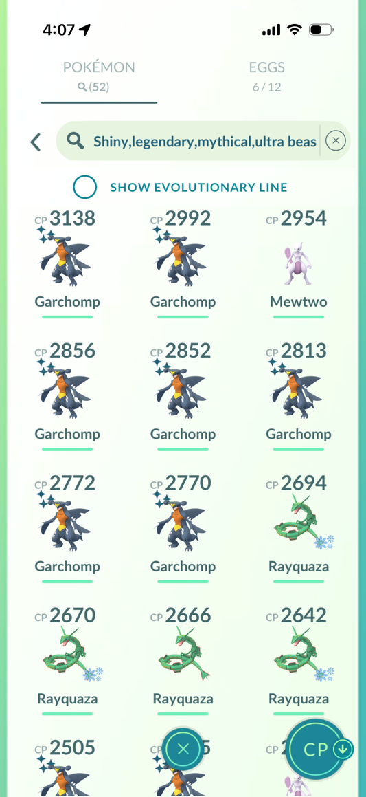 OneLastCod account (52 Shiny/Legendary & 700k Stardust)