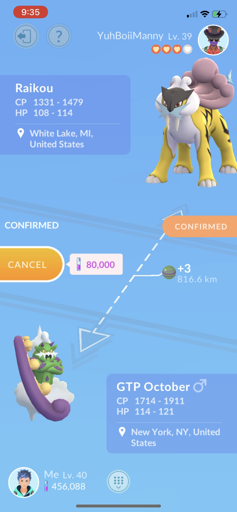 Armored Mewtwo trade